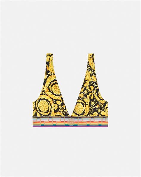 versace barroco swim|Versace bikini tops.